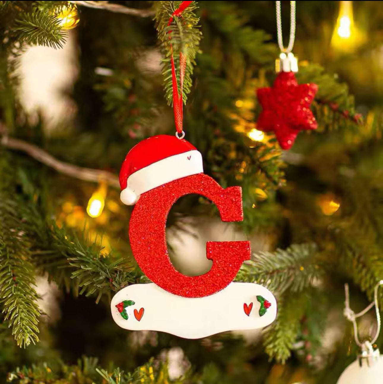 Personalised Christmas Letter Ornaments