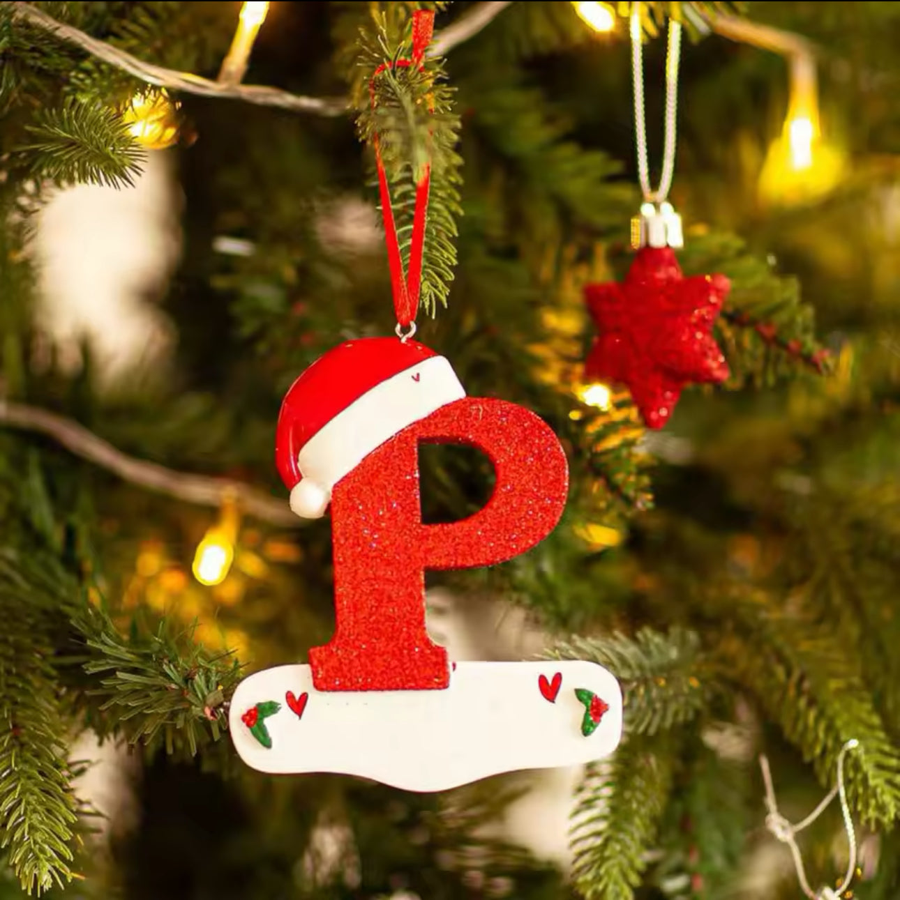 Personalised Christmas Letter Ornaments