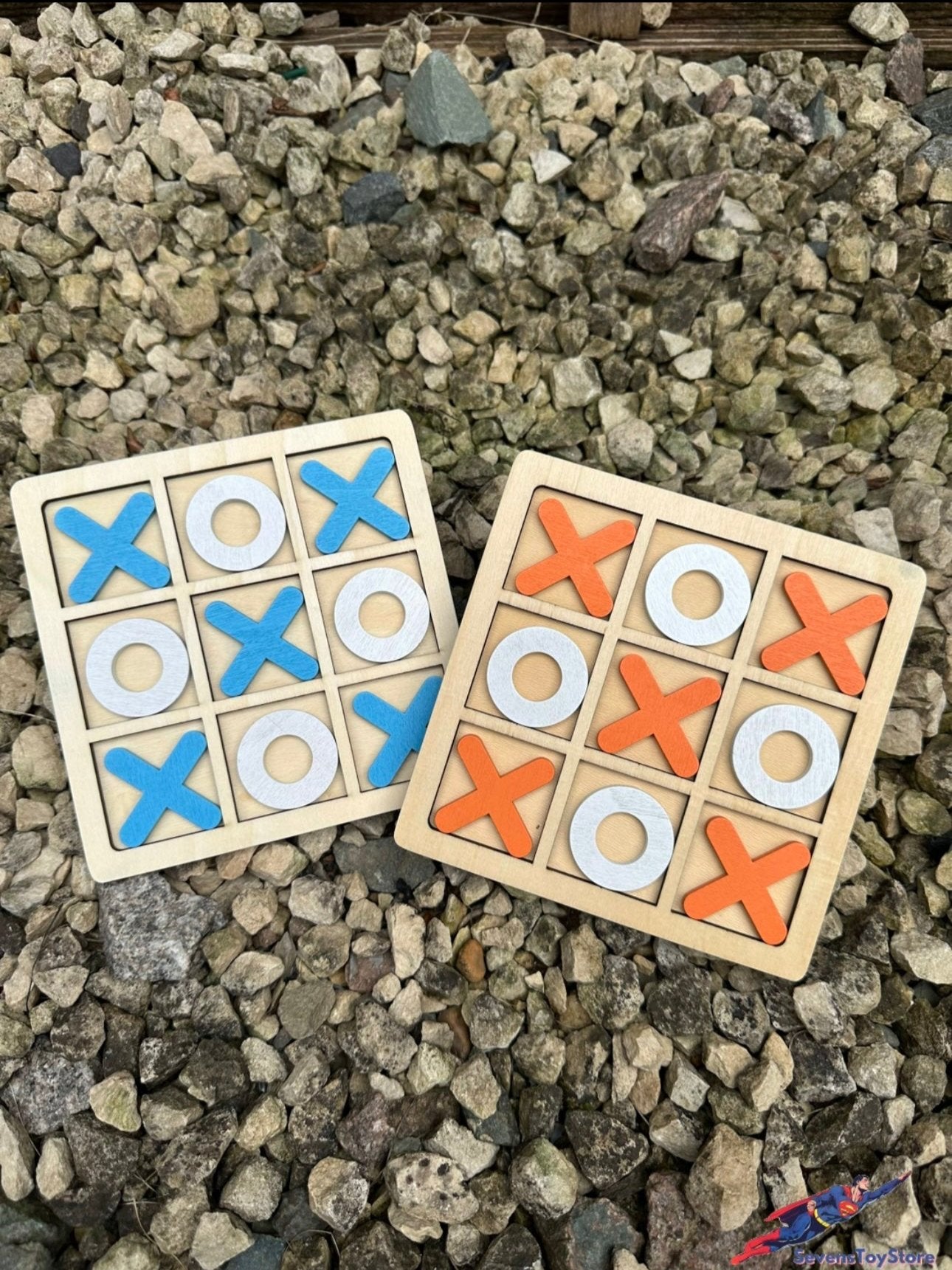 Classic Wooden Tic Tac Toe Game