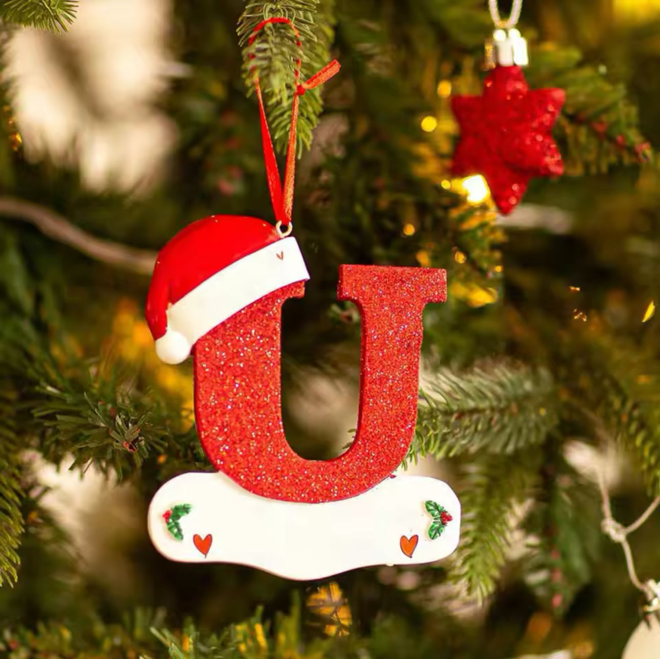 Personalised Christmas Letter Ornaments