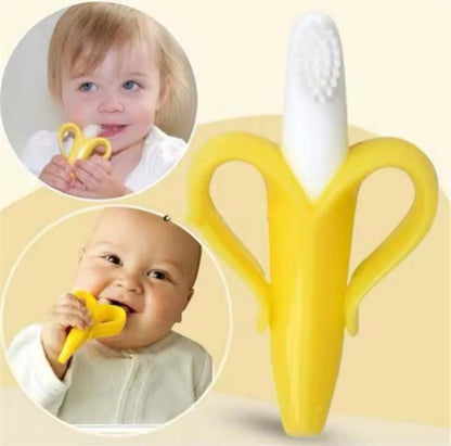 Silicone Banana Baby Teething Toothbrush