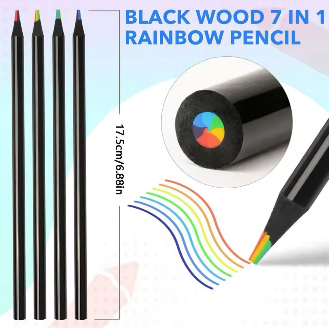 12-Pack Rainbow Pencils