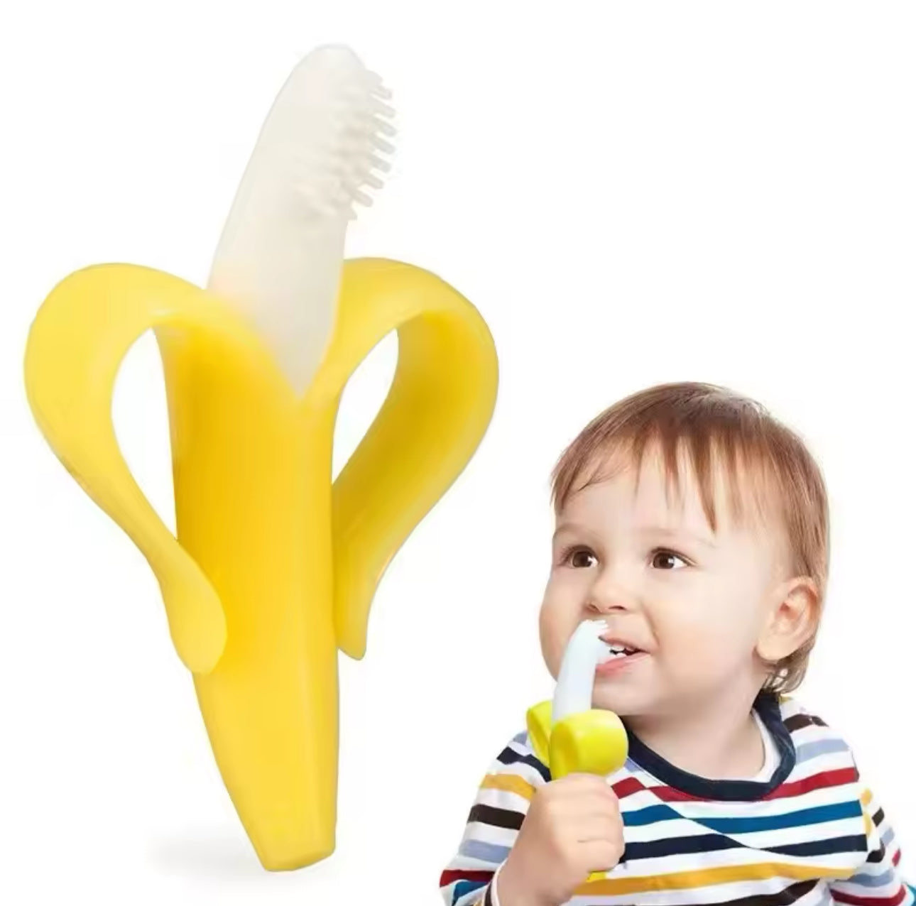 Silicone Banana Baby Teething Toothbrush